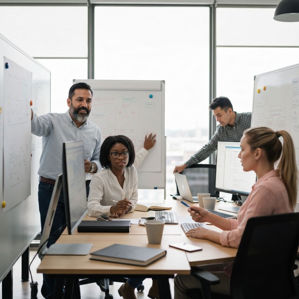 Equipe Swell System trabalhando em conjunto